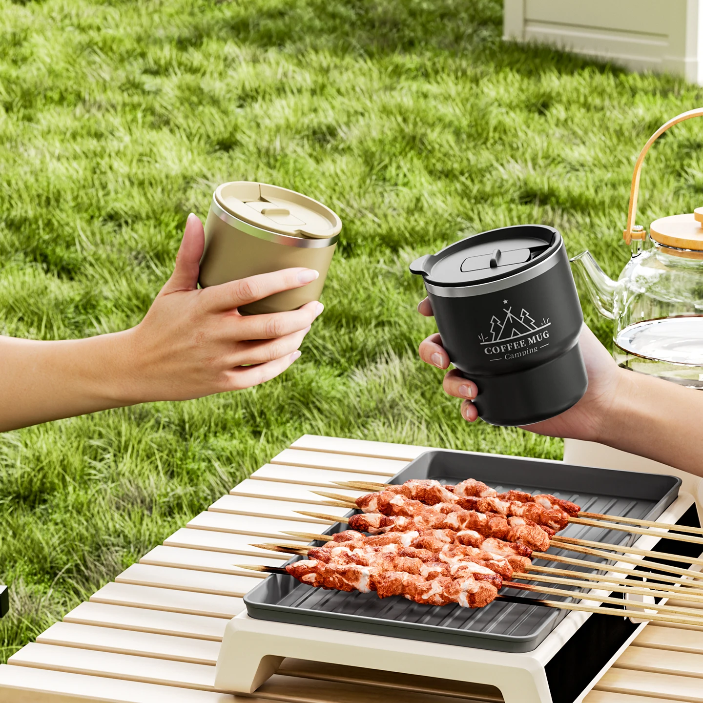 400 مللي كوب حراري 304 الفولاذ المقاوم للصدأ طبقة مزدوجة معزول كوب ماء مكتب الحليب القهوة القدح طالب المحمولة مختومة بهلوان