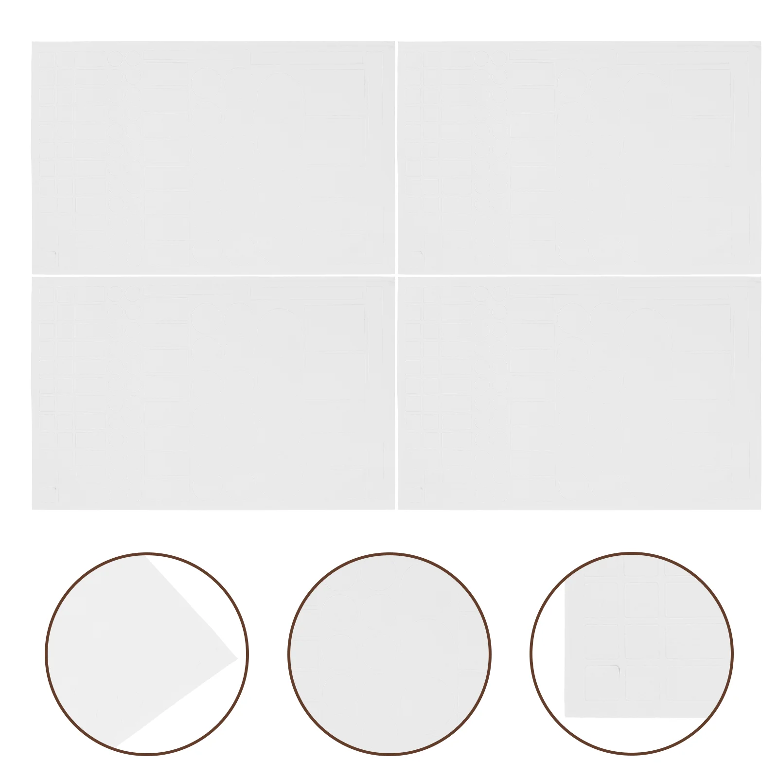 4 Sheets Blackout Sticker Dimming Stickers Routers Shading Waterproof Tape Light for Electronics Duct Lampshade