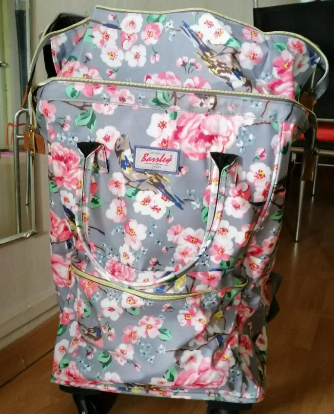 Vrouwen Dragen Op Hand Bagage Koffer Trolley Winkelen Reizen Trolley Tas Spinner Bagage Koffer Set Reizen Trolley Tassen Wielen