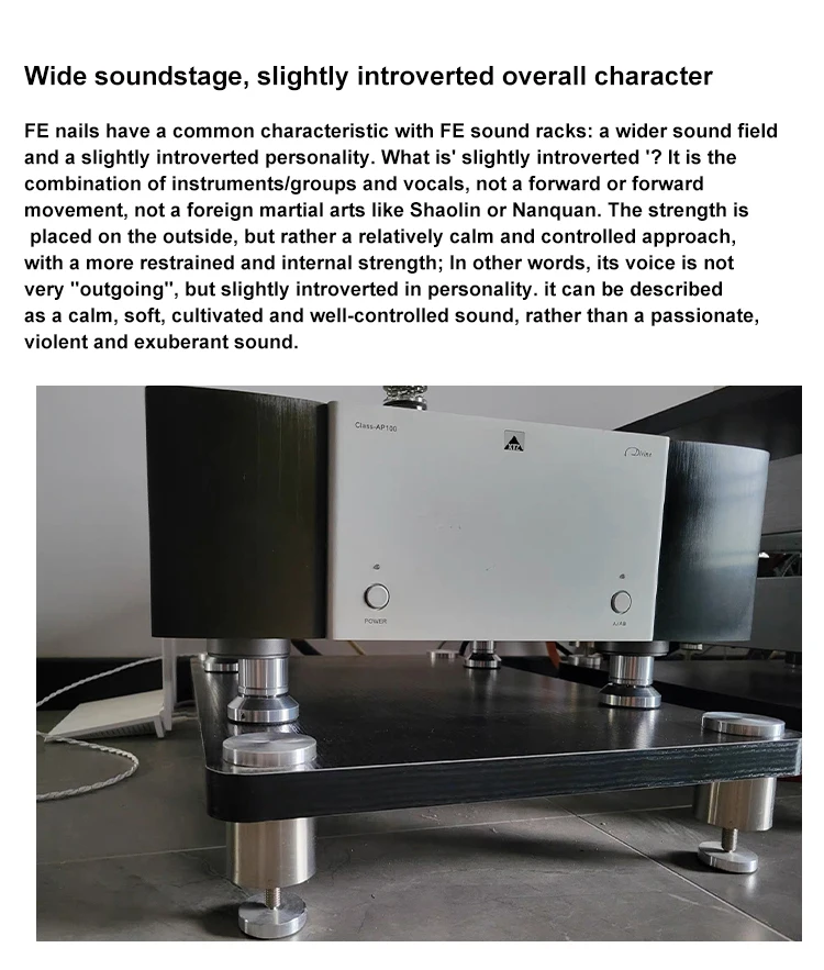 Edelstahl Verstellbare M8 Schrauben FE Keramik Basis Stoßdämpfer-Pads CD-Player Lautsprecher Leistungsverstärker HiFi Isolationsfüße – Detail 14