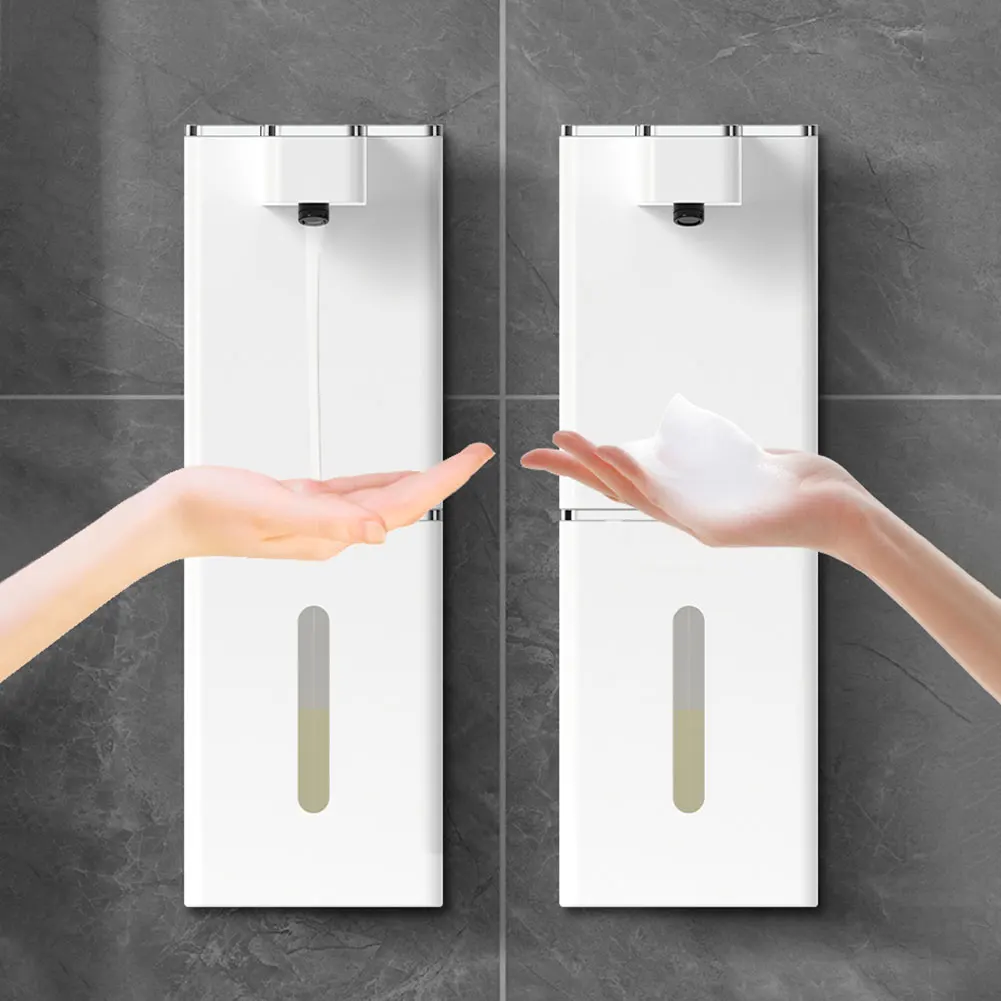 

400ml Automatic Liquid Soap Dispenser Wall Mounted Infrared Sensor USB Rechargeable Smart Sanitizer Hand Washer