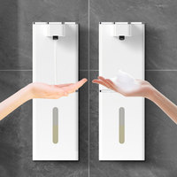 400ml Automatic Liquid Soap Dispenser Wall Mounted Infrared Sensor USB Rechargeable Smart Sanitizer Hand Washer