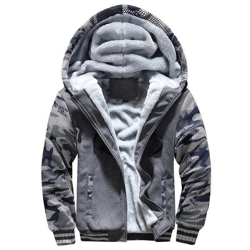 

2024 Men's Jacket Camouflage Thicken Winter Jackets for Men Fleece Long Sleeve Coat Man Casual Hoodies Streetwear Men's Coats