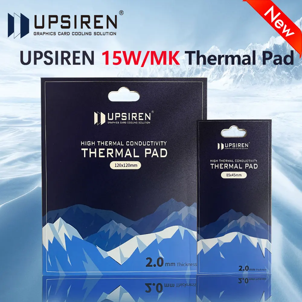 Usiren placa gráfica de resfriamento 15w/mk almofada térmica dissipação de calor almofada de silicone cpu/gpu placa gráfica almofada térmica placa-mãe