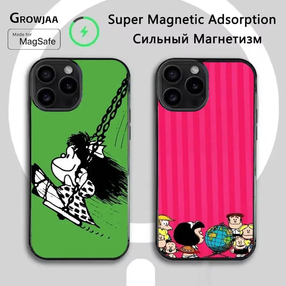 

Cartoon M-Mafalda Phone Case For iPhone 16e,16,15,14,13,12,11,Plus,Pro,Max,Mini Magsafe Magnetic Wireless Charging