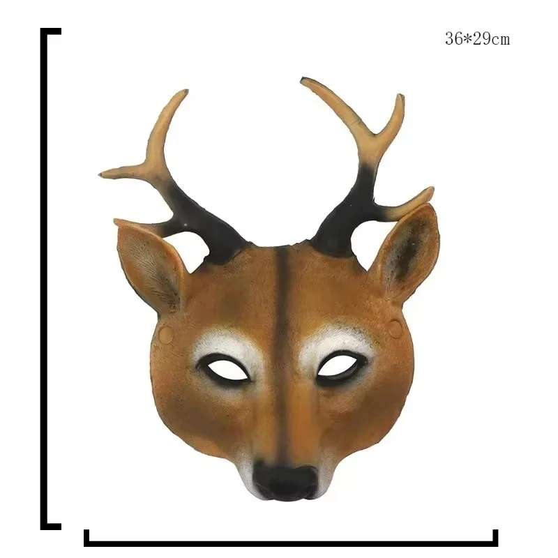 Halloween Decoration 3D Animal Mask Party Rave Club Cosplay Deer Mask PU Foam Personalized Gift Unisex Carnival  Dress Up Props