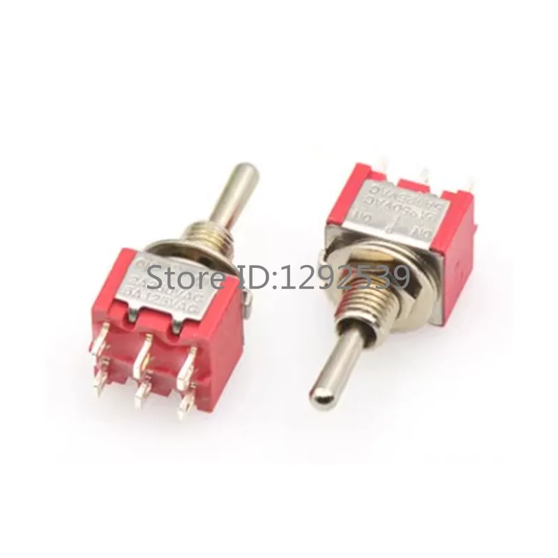 100PCS 3 Positions 6Pin Toggle Switch MTS-223 Dual Reset Power Switch Automatic Return Toggle Switch AC 250V 2A/ AC 5A 120V