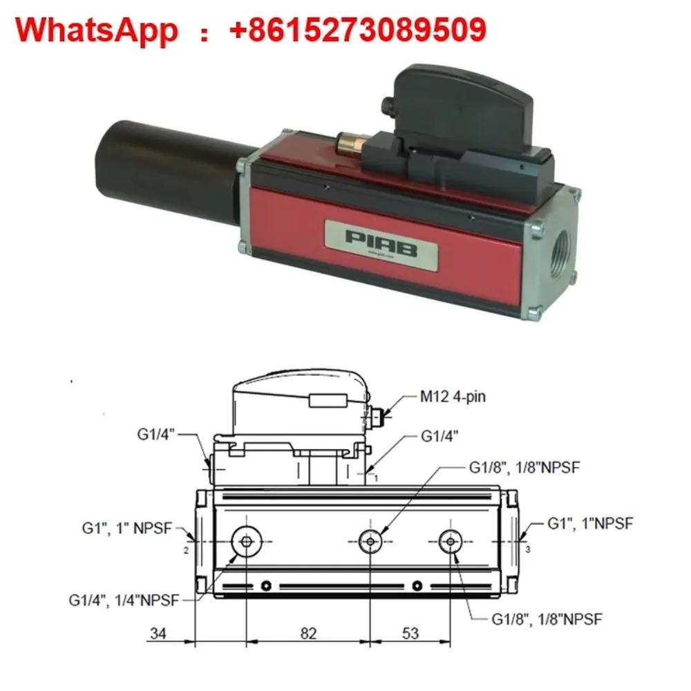 

Large flow P6010 vacuum generator genuine CU electronic control AVM function P6010.AU.01.LY