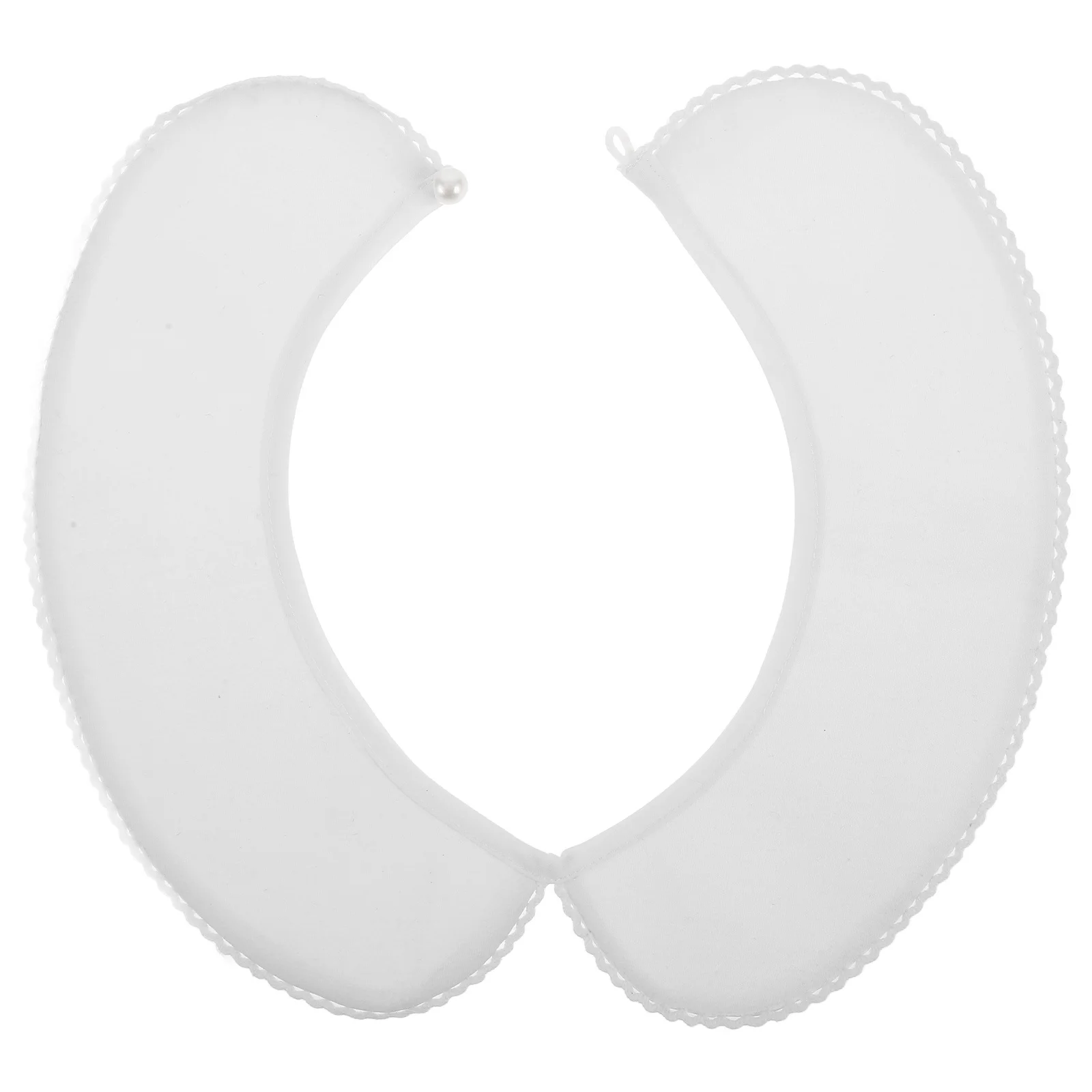 الأبيض انفصال وهمية طوق للنساء القطن الدانتيل تقليم جولة الرقبة ديكي بلوزة قميص الشتاء الخريف خفيفة الوزن القابلة للإزالة