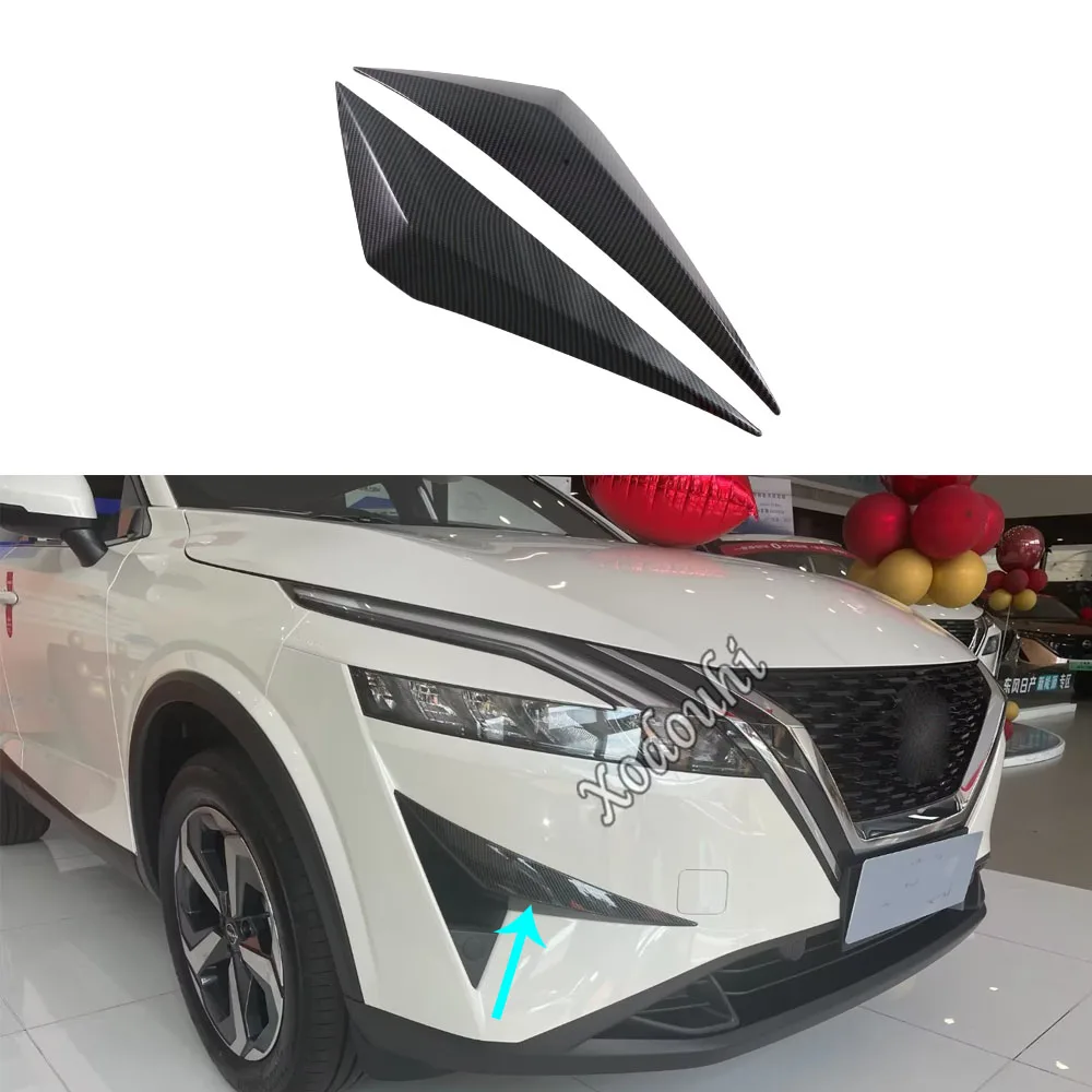 

Front Blade Trim Fog Light Eyebrow Cover Decoration Frame Trim Auto Exterior Accessories For Nissan Qashqai J12 2022 2023 2024