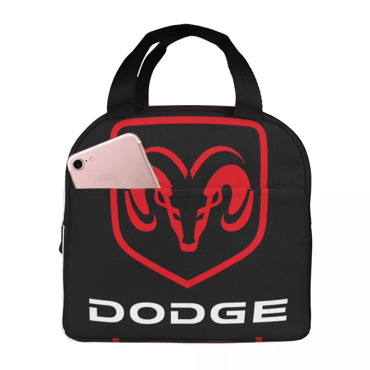 Nowe Logo Dodge izolacja torby Lunch Bento plecak torebka na posiłek