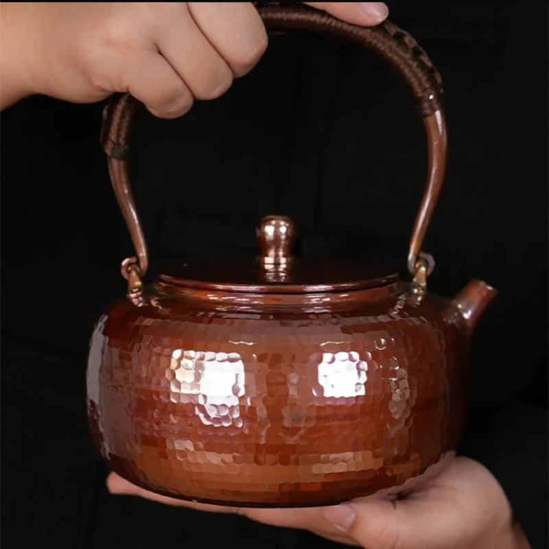 

Handmade Pure Copper Tea Kettle Traditional Chinese Teapot for Brewing Tea Water Boiler Handmade Teapots