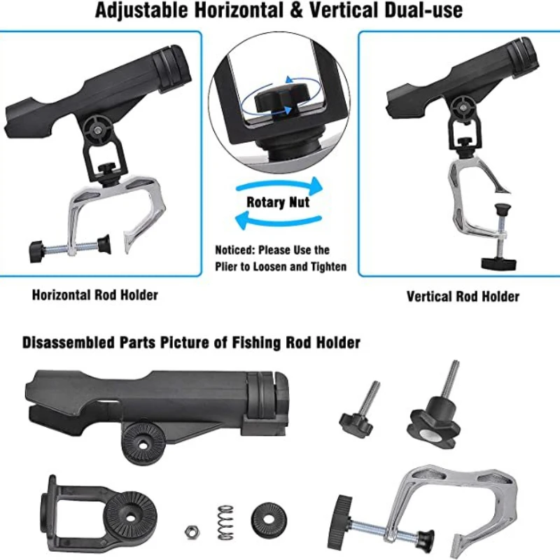 Soporte de pesca direccional multifuncional con asiento giratorio - imagen 5