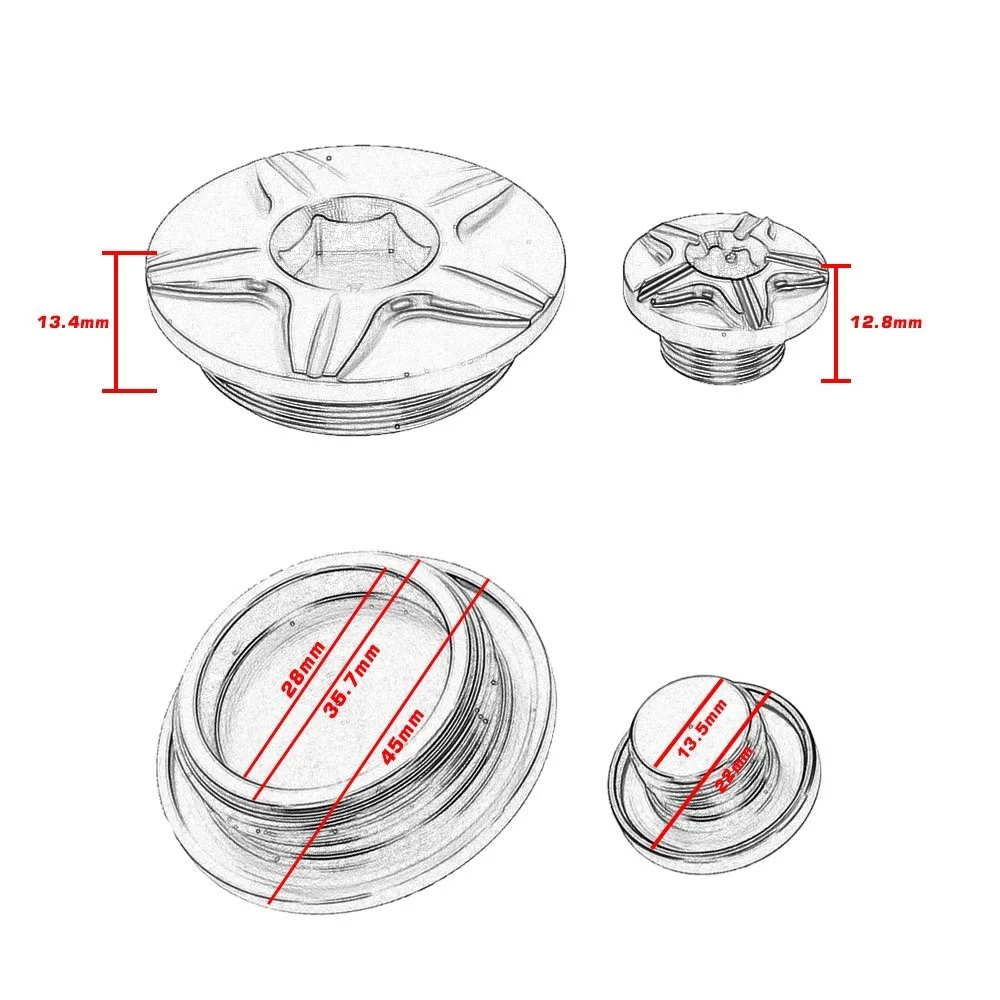 WR250F WR450F RAPTOR 700R Motorcycle CNC Engine Timing Cover Plug Cap For Yamaha TTR125E/LE TTR230 YZ250F YZ450F YZ250FX YZ450FX