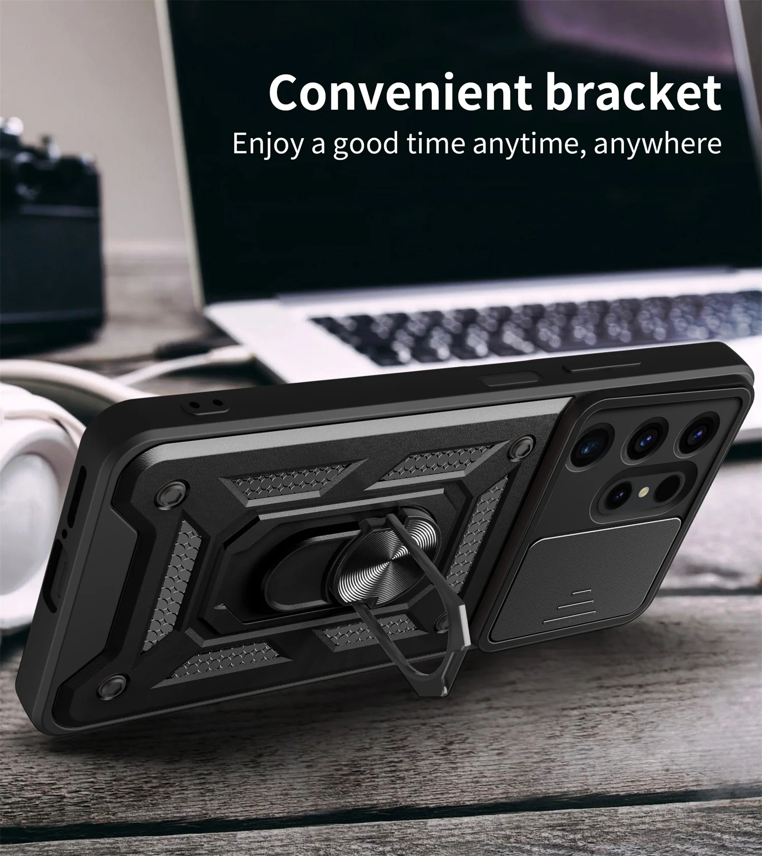 حامل مغناطيسي حامل حلقي حامي الكاميرا غالاكسي S24 UItra غطاء درع للصدمات لهاتف سامسونج جالاكسي S24 UITRA سيارة