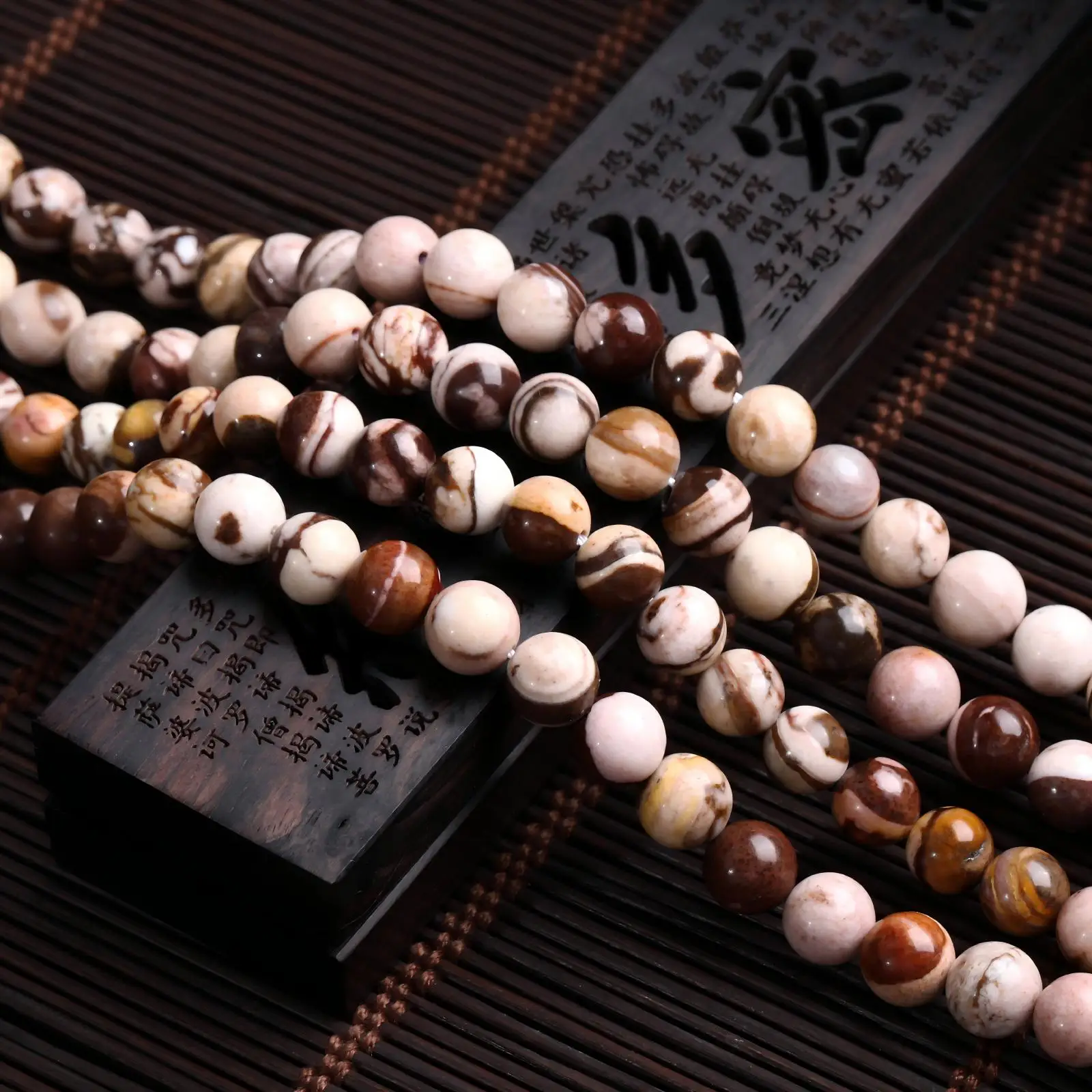 1 Strand Natural Stone Australian Zebra Jasper Beads Round Loose Bead for Jewelry Making DIY Bracelet Necklace Accessories 15