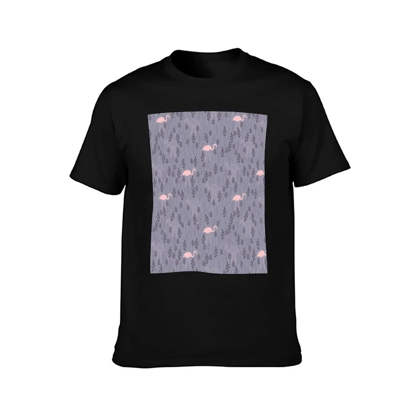 Purple Flamingo Pattern T-Shirt Aesthetic clothing essential t shirt customs designer t shirt men