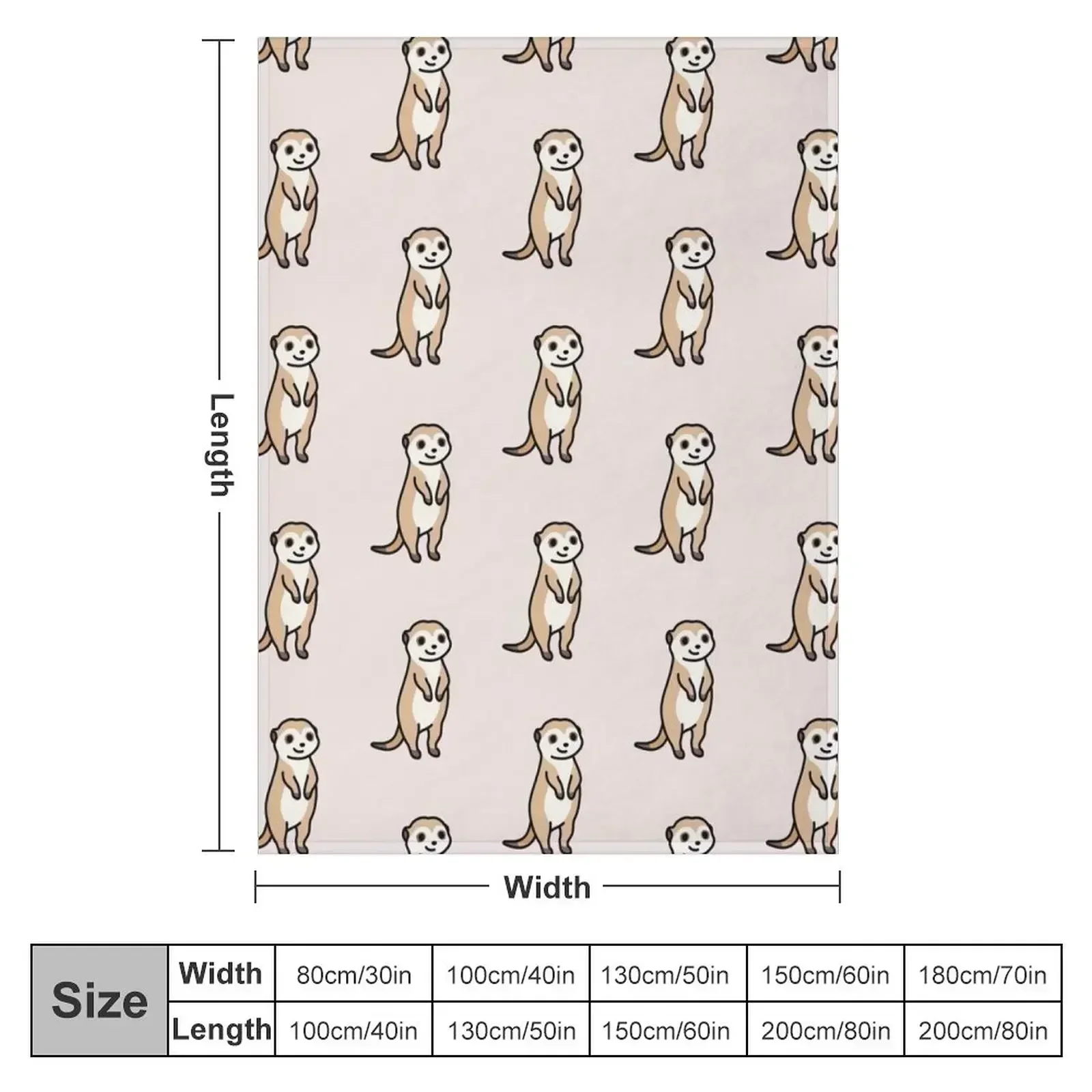 Meerkat Throw Blanket couch cozy soft plush fuzzy picnic outdoor blanket