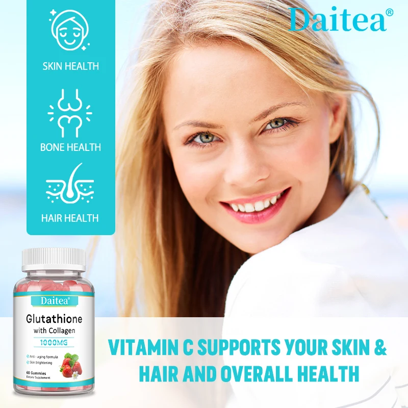 Glutathione Collagen Gummies, Brightening Skin, Promoting Healthy Hair, Skin, and Nails, Glutathione Supplement for Women