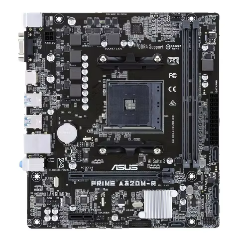 ASUS PRIME A320M-R Motherboard Support AMD Ryzen 5 5600 Ryzen 7 5700X3D DDR4 3200+(OC) NVME M.2 PCIe 3.0 AM4 Motherboard mATX