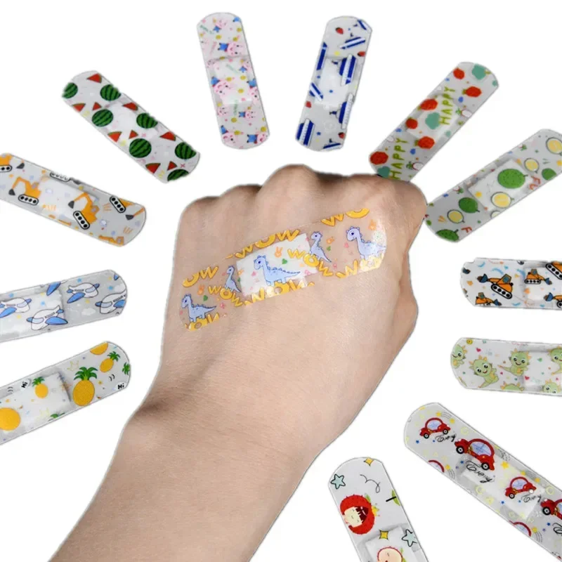 120pcs/set Cartoon Band Aid Cute Wound Plaster for Children Kids Adhesive Bandages First Aid Strips Patch Adhesive Bandages