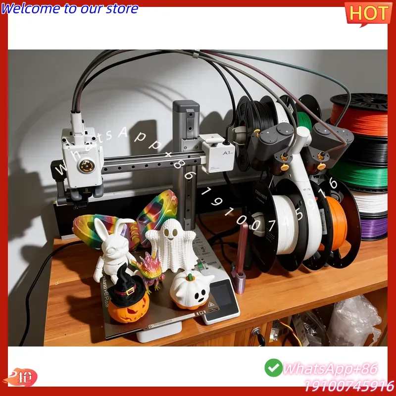2026 A1 Combo 3D Printer 1-Click Nozzle Swap Active Flow Compensation RFID Sync Multi-Filament Compatible