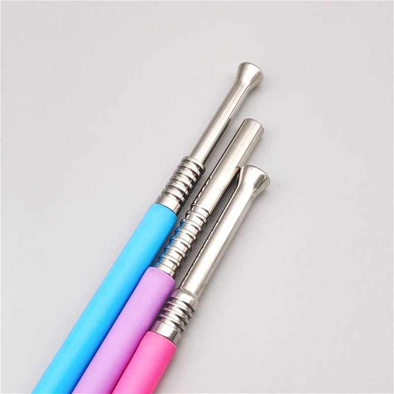 1 unidad de boquilla de goteo de acero inoxidable 510, 65mm/70mm/76mm de largo, con unión recta tipo pajita, estilo aleatorio