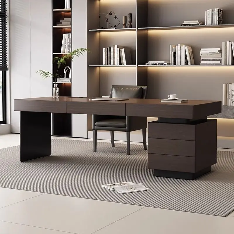 Italian minimalist desk home studydesk chair combination light luxury modern minimalist designer