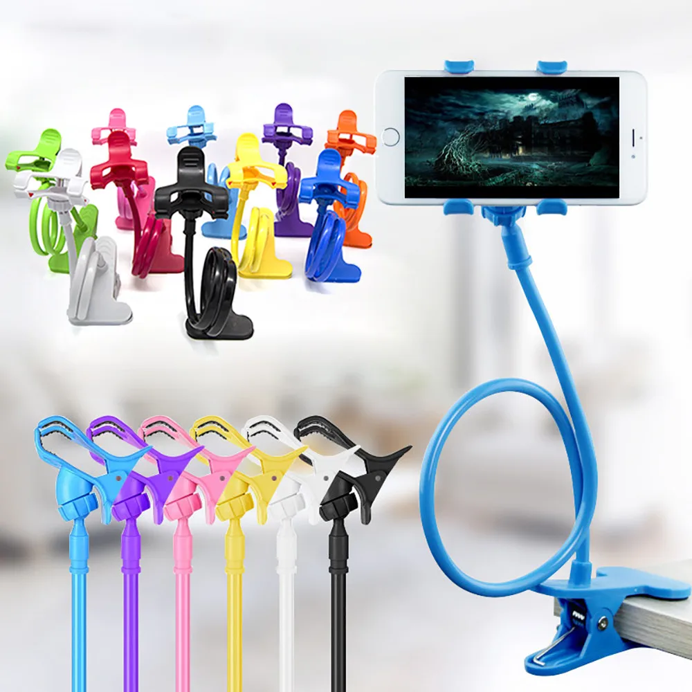 Universal Mobile Phone Lazy Holder for Desk Gooseneck Phone Stand Holder Flexible Bed Table Clip Bracket Cellphone Holder Arm