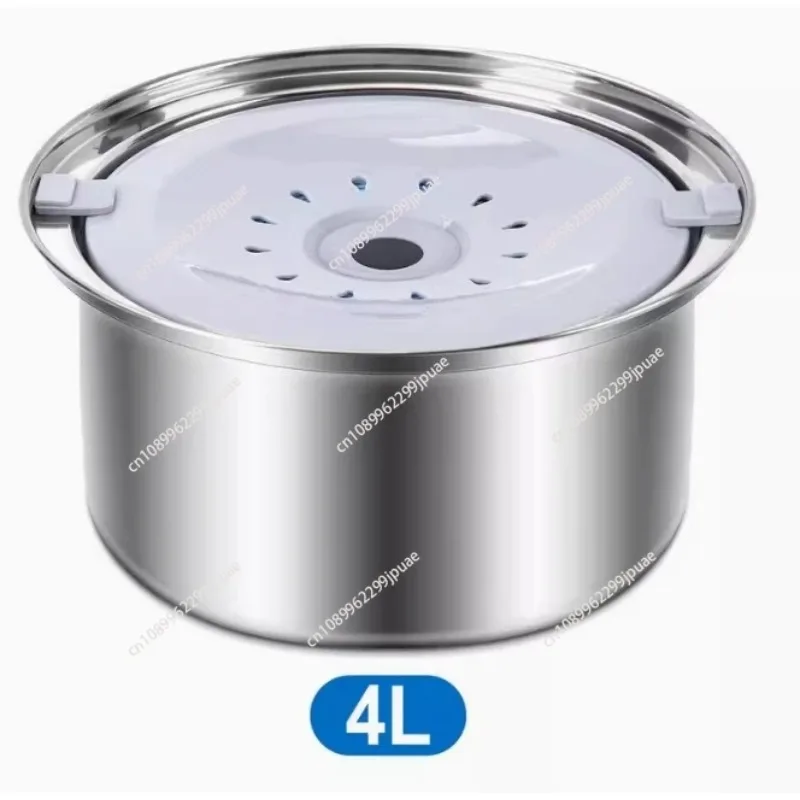 4L Large Capacity Stainless Steel Dog Water Bowl Anti Splash No Spill Proof Slow Water Drinking Feeder For Medium Large Dogs
