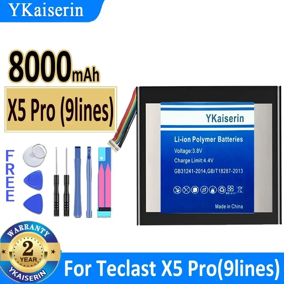 8000mAh X5Pro YKaiserin Battery for Teclast X5 Pro X5Pro Replacement  Mobile Phone Batteries Warranty + Track Code