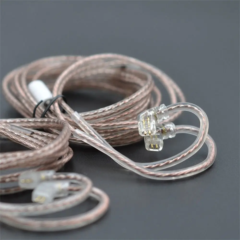 High-Purity Oxygen-Free Copper KZ Earphones Cord ZS10 Earphone Wire Silver Plated Twisted Upgrade Cable For KZ ZEX