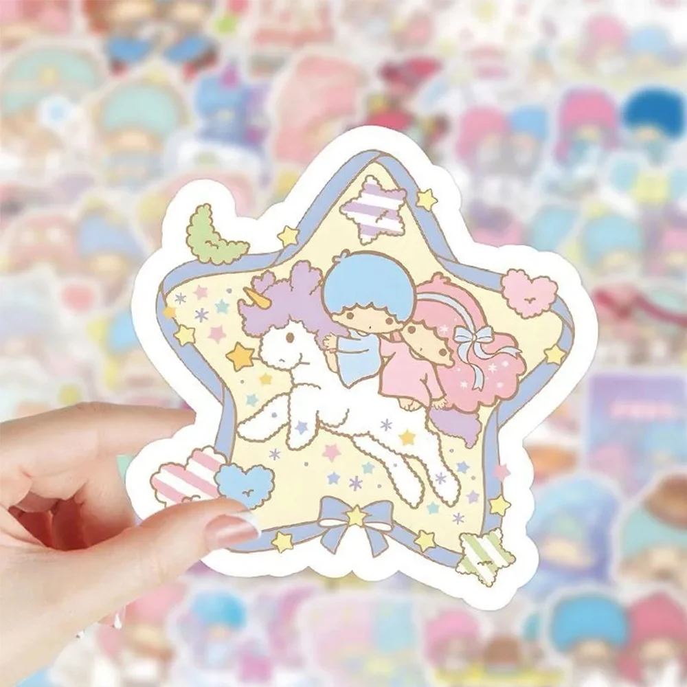 10/30/50/103pcs Kawaii Little Twin Stars Anime Stickers Sanrio Cartoon Decals DIY Diary Scrapbooking Laptop Cute Sticker for Kid