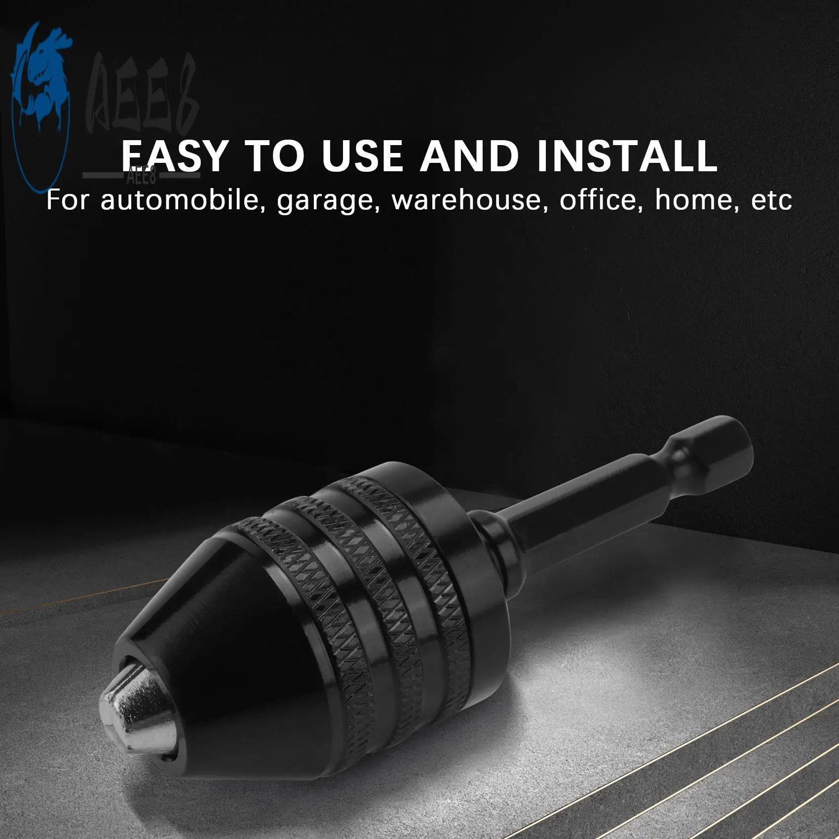 

AEE8-0.3-8Mm 1/4 Inch Keyless Drill Chuck Screwdriver Impact Driver Adaptor Hex Shank Drill Grinder Quick Change Adapter Convert