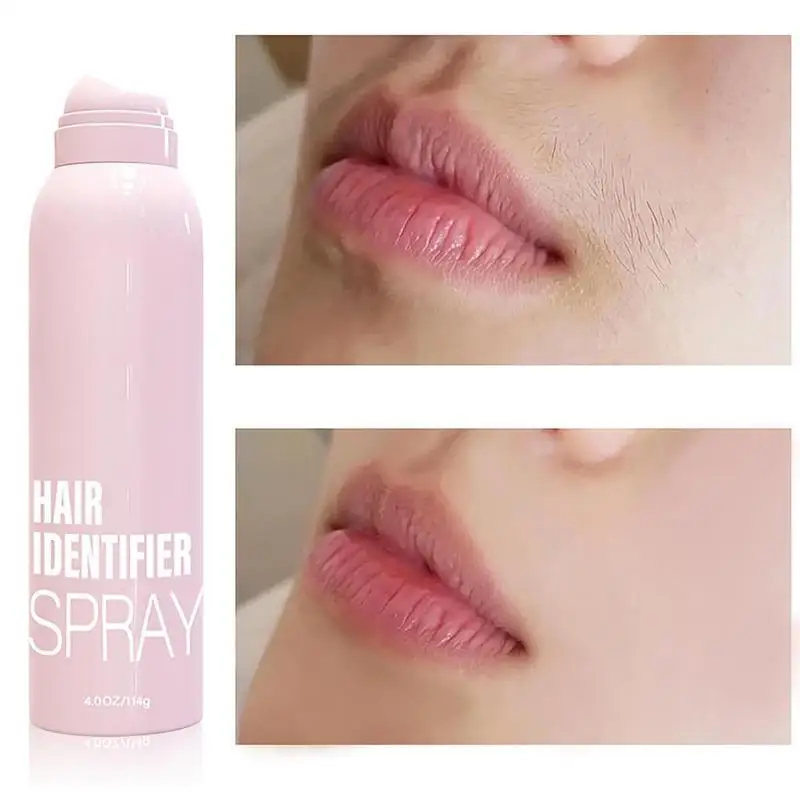 Spray de reconnaissance des cheveux qualifiée aux pour femmes, spray de rasage de la peau, spray d'identification des cheveux pour le rasage du visage, grattoir inclus, 4 pièces
