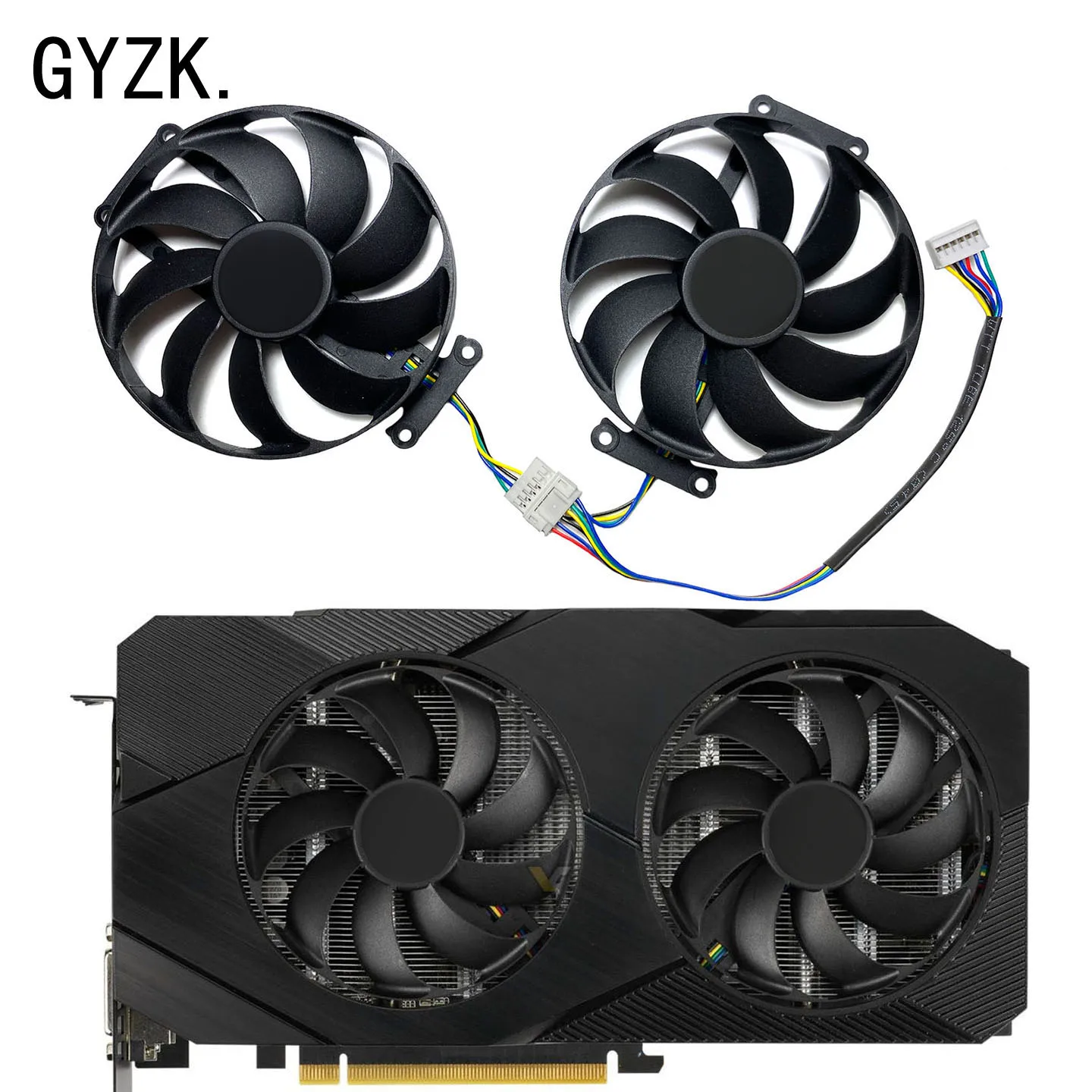 

FDC10H12S9-C GPU Fan For ASUS RTX2060 2060S 2070 GTX1660 1660ti 1660S DUAL Graphics Card Replacement Fan