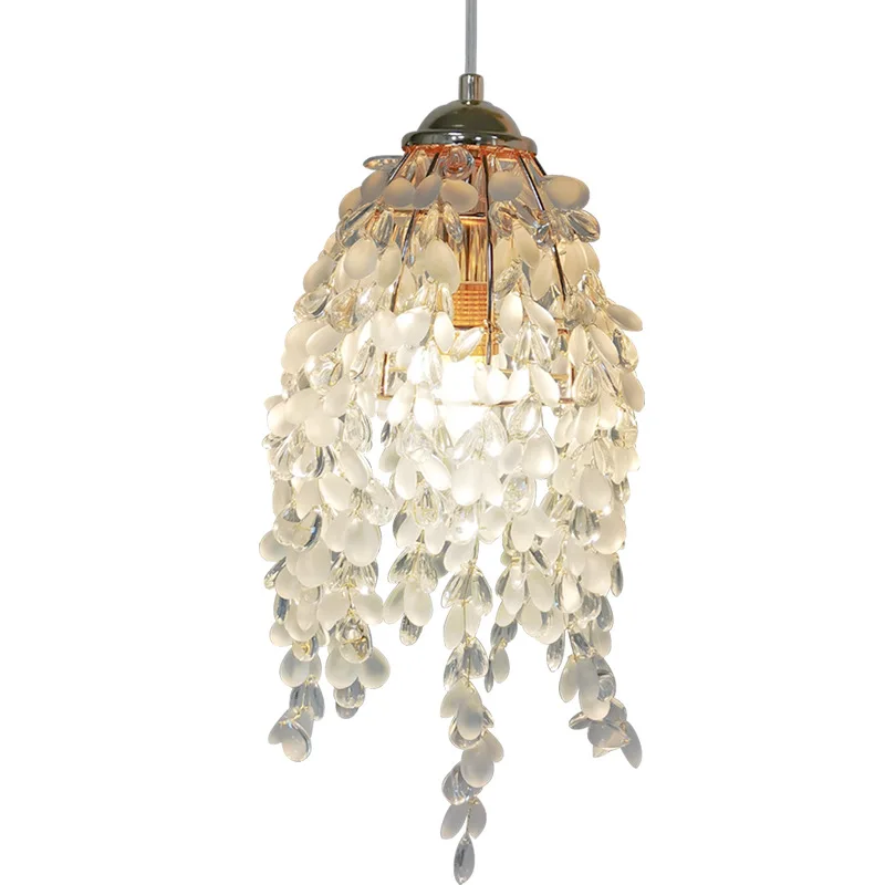 

Light French bedroom bedside small chandelier French master bedroom romantic warm personality art Internet celebrity aisle entra