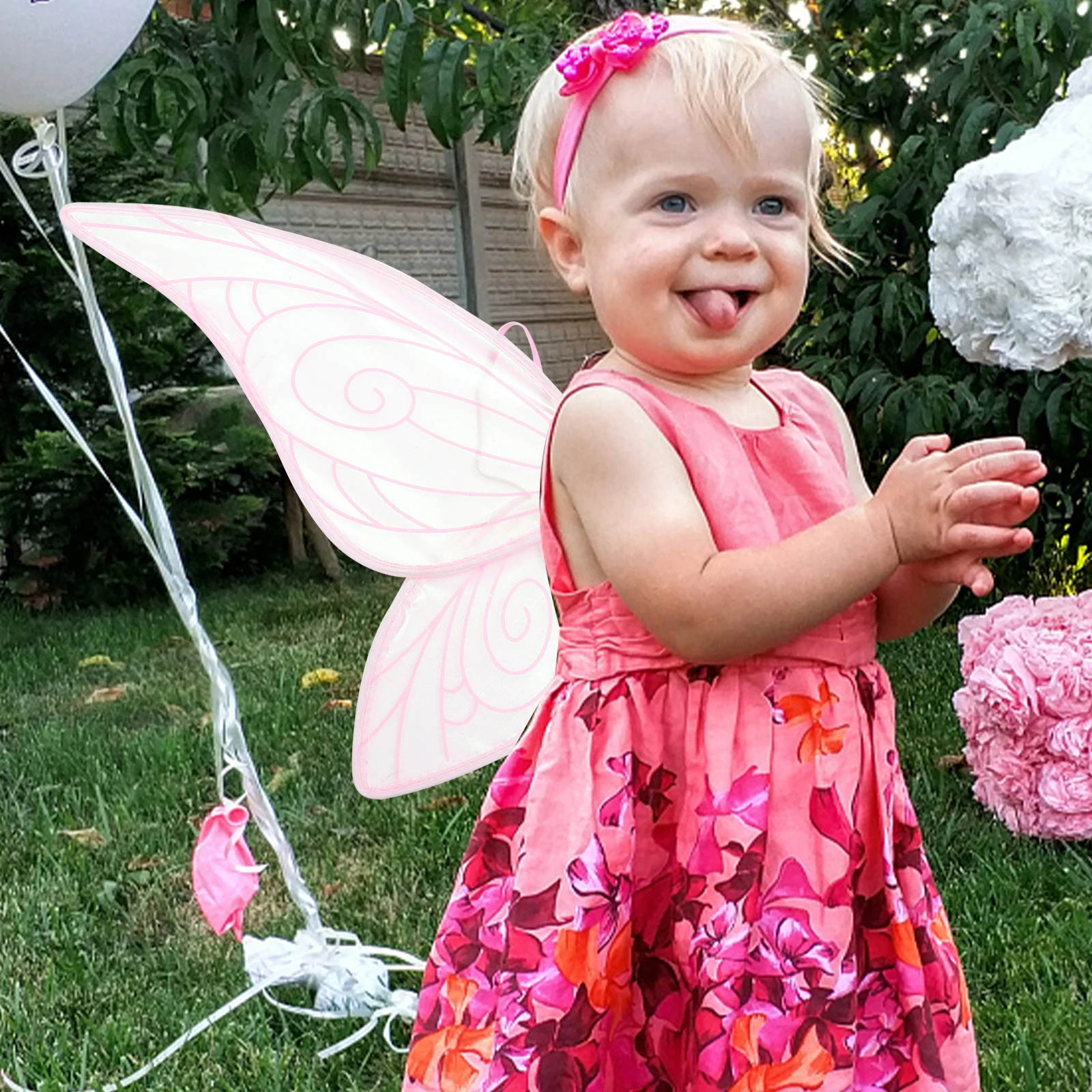 접이식 날개 화이트 엔젤 요정 소품 여성용 어린이 파티 사진 부스 코스프레 의상 액세서리 휴일 선물 경량