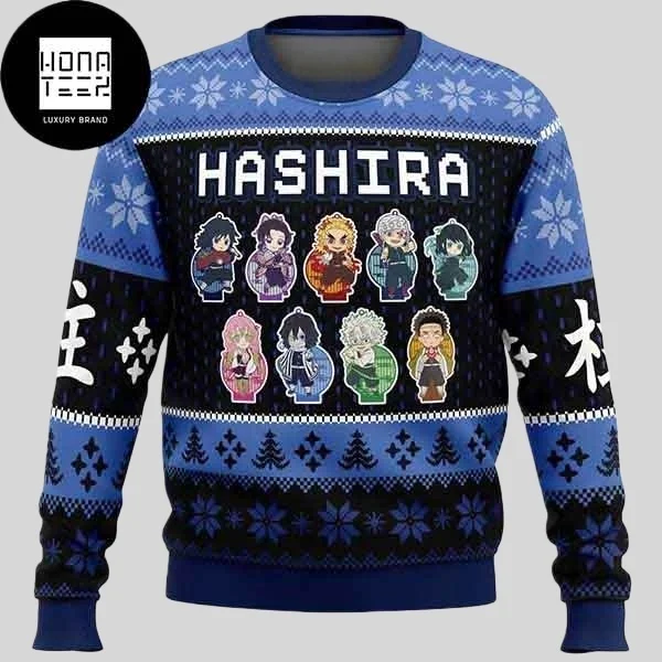 Autunno e inverno Bandai Anime Demon Slayer Series 3D Christmas Ugly Dress Street Felpa con cappuccio girocollo per adulti da donna oversize