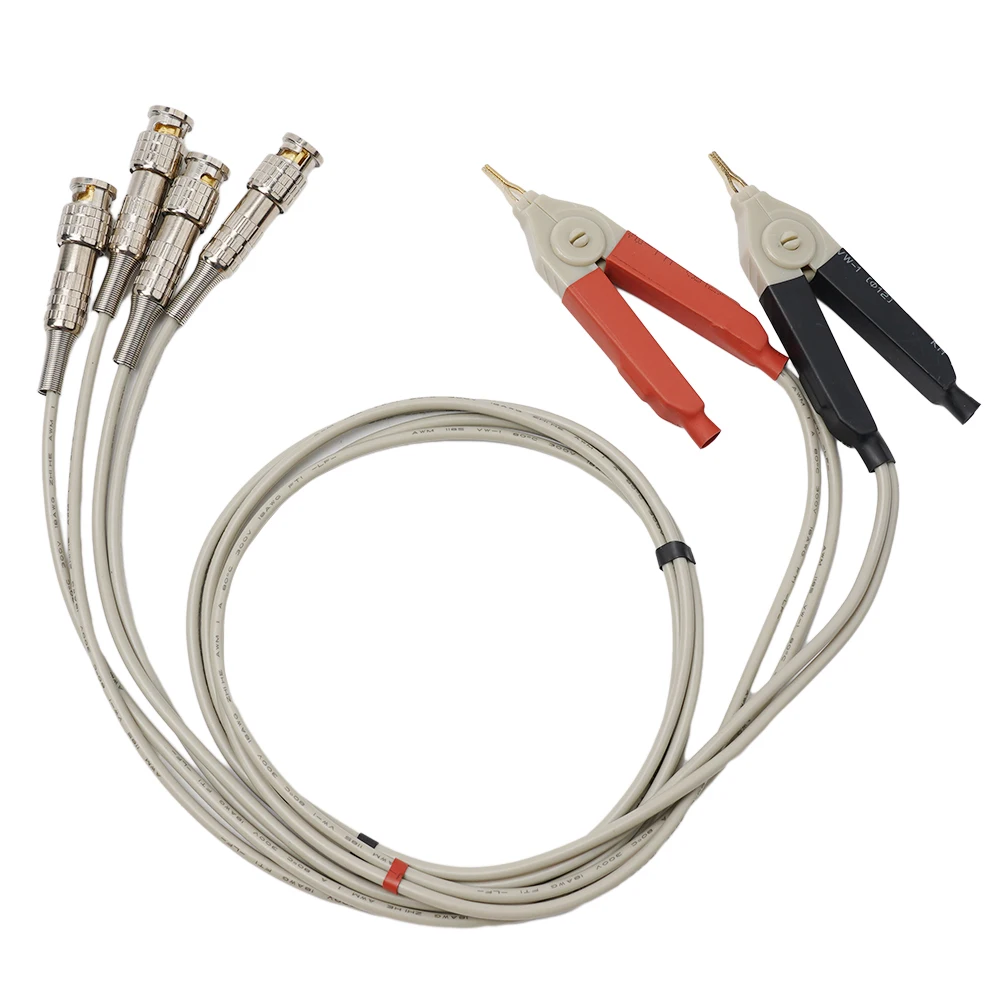 

2Pcs Test Cable 32.3\\\\\\\\\\\\\\\" Long Cable Circuit Clamp Clip Connector Kelvin Metal Meter Standard Test Wires High Quality