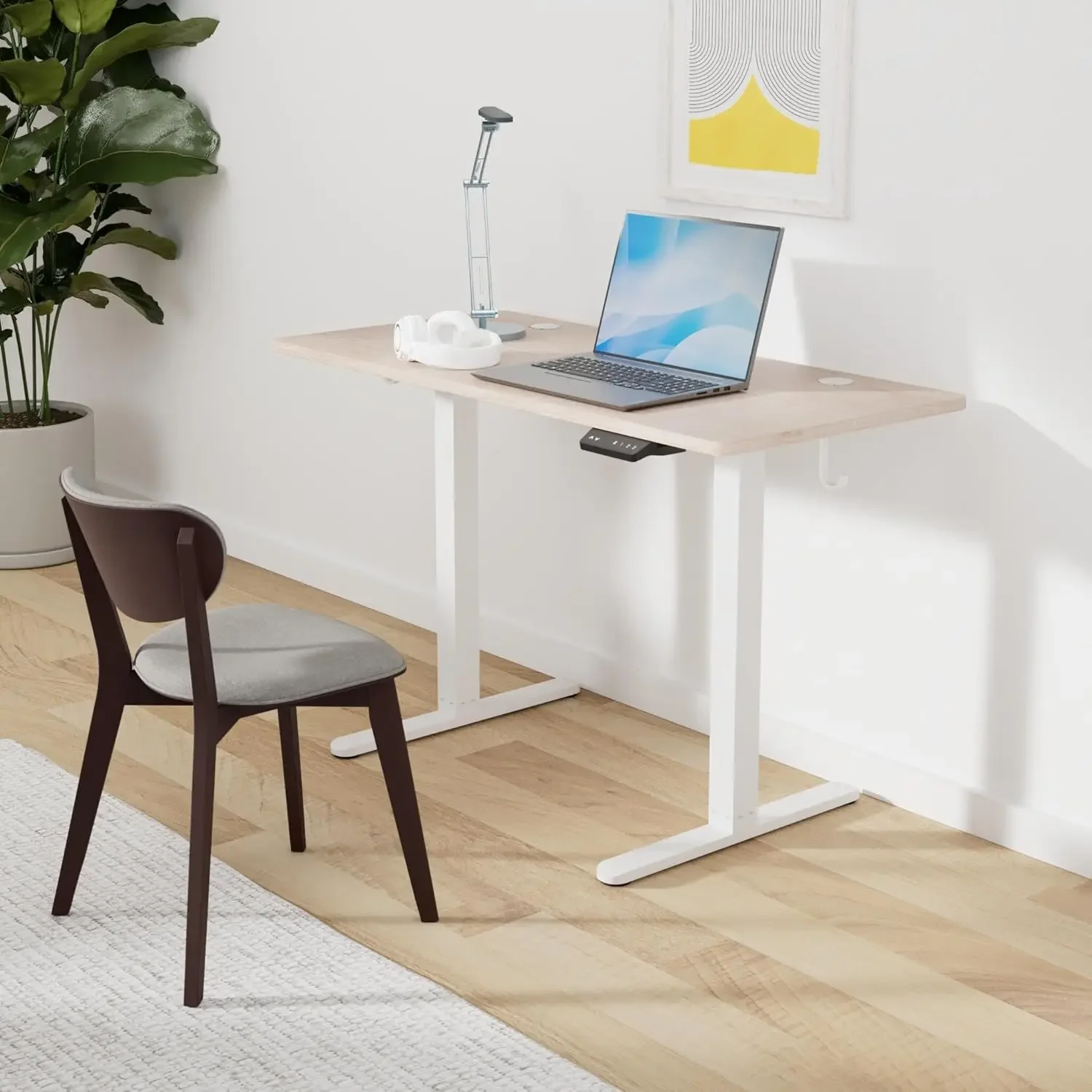 Electric Standing Desk, 48 x 24 Inches Height Adjustable Stand up Desk, Sit Stand Home Office , Computer