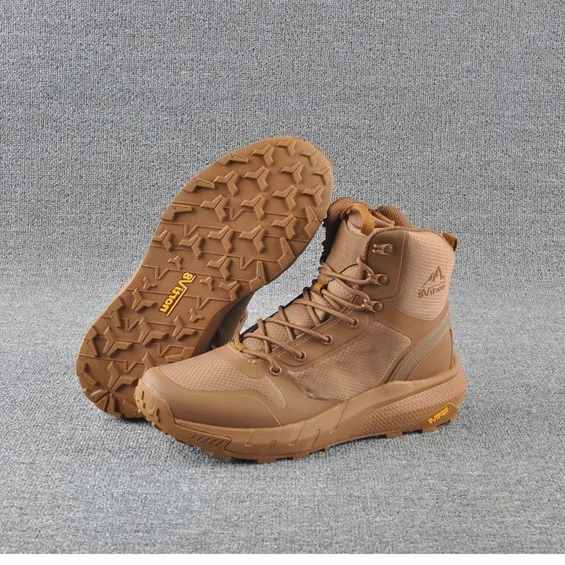 

Outdoor Men's High-Top Hiking oes Anti-Slip o-Absorption Tactical Boots Waterproof Large Size Mountain Climbing oes
