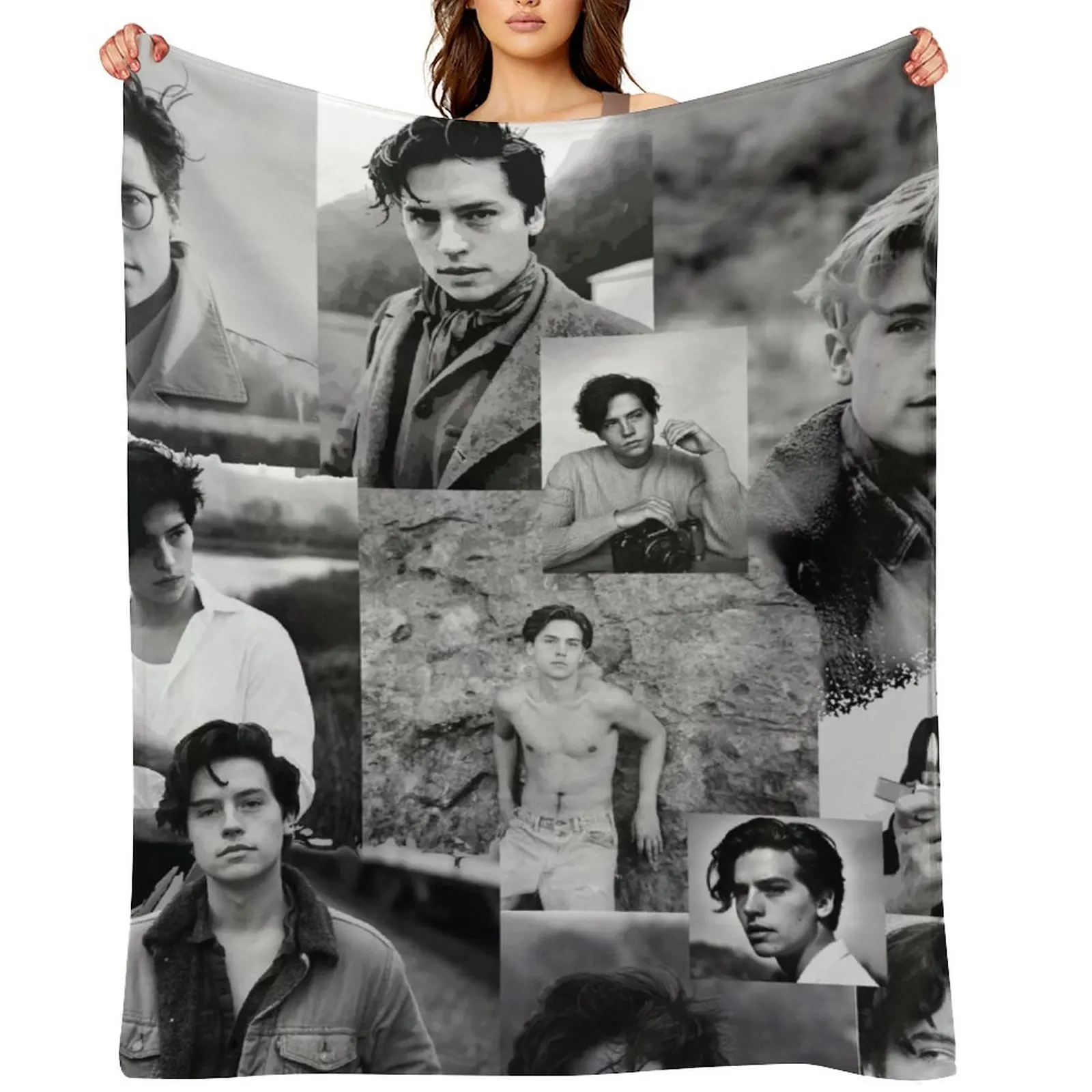

Cole Sprouse Throw Blanket Decorative Beds Personalized Gift Plush Tourist Blankets