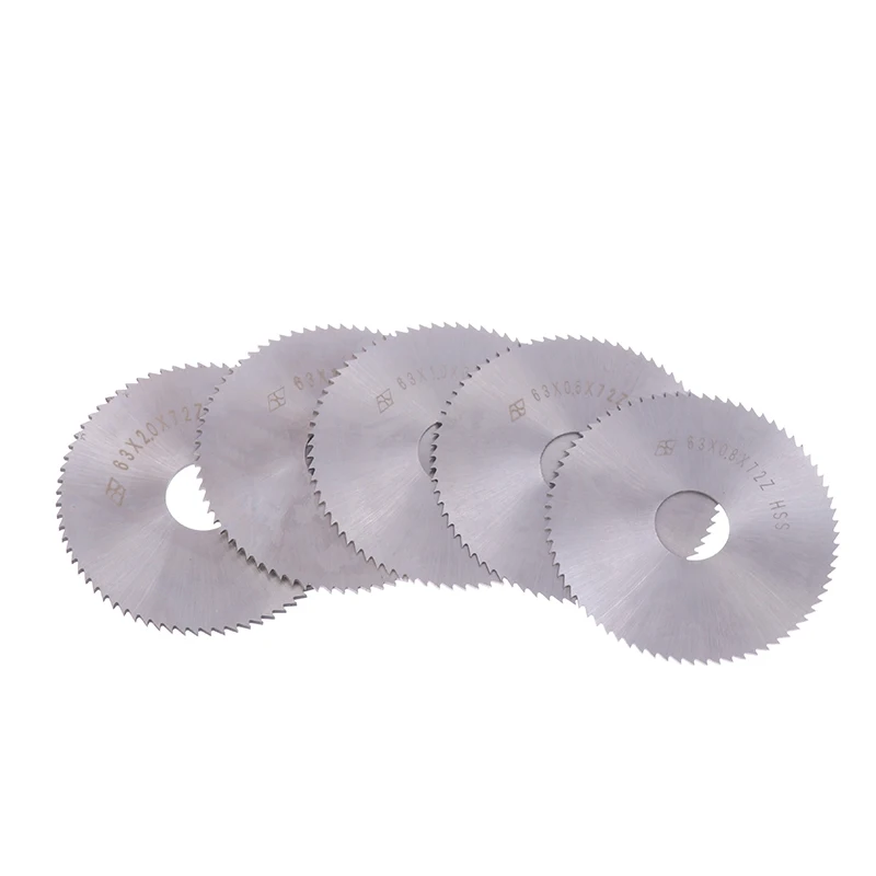 Disque de coupe circulaire en acier HSS pour machine à fendre CNC, lame de scie à fendre et à rainurer, outils de coupe en acier métallique, W6542, 63mm, nouveau