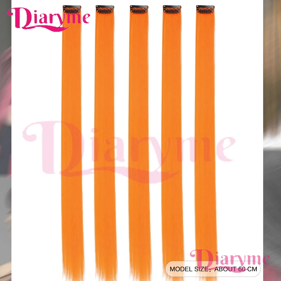 Perruque d'extension de cheveux synthétiques de couleur, 5 pièces, Style Clip BB, adaptée aux filles et aux dames, vêtements de vacances