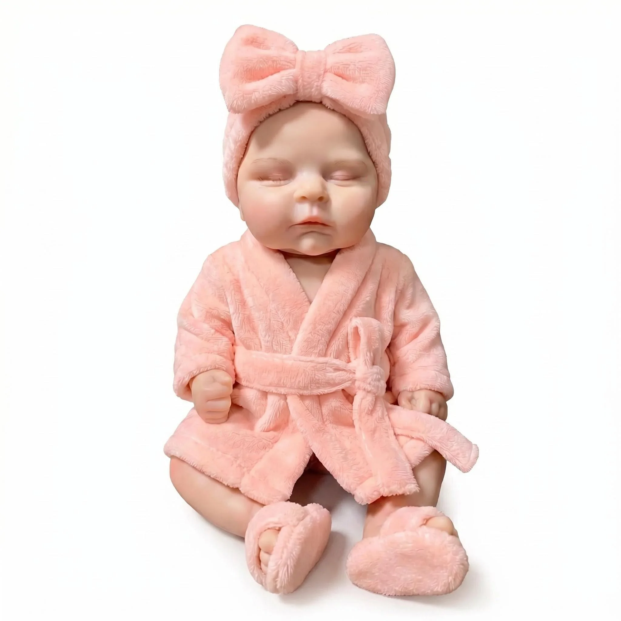

NPK 18inch Platinum Silicone Baby Doll Pascale Realistic Girl Doll 3000G Weighted with Pacifier for Collectors And Playtime