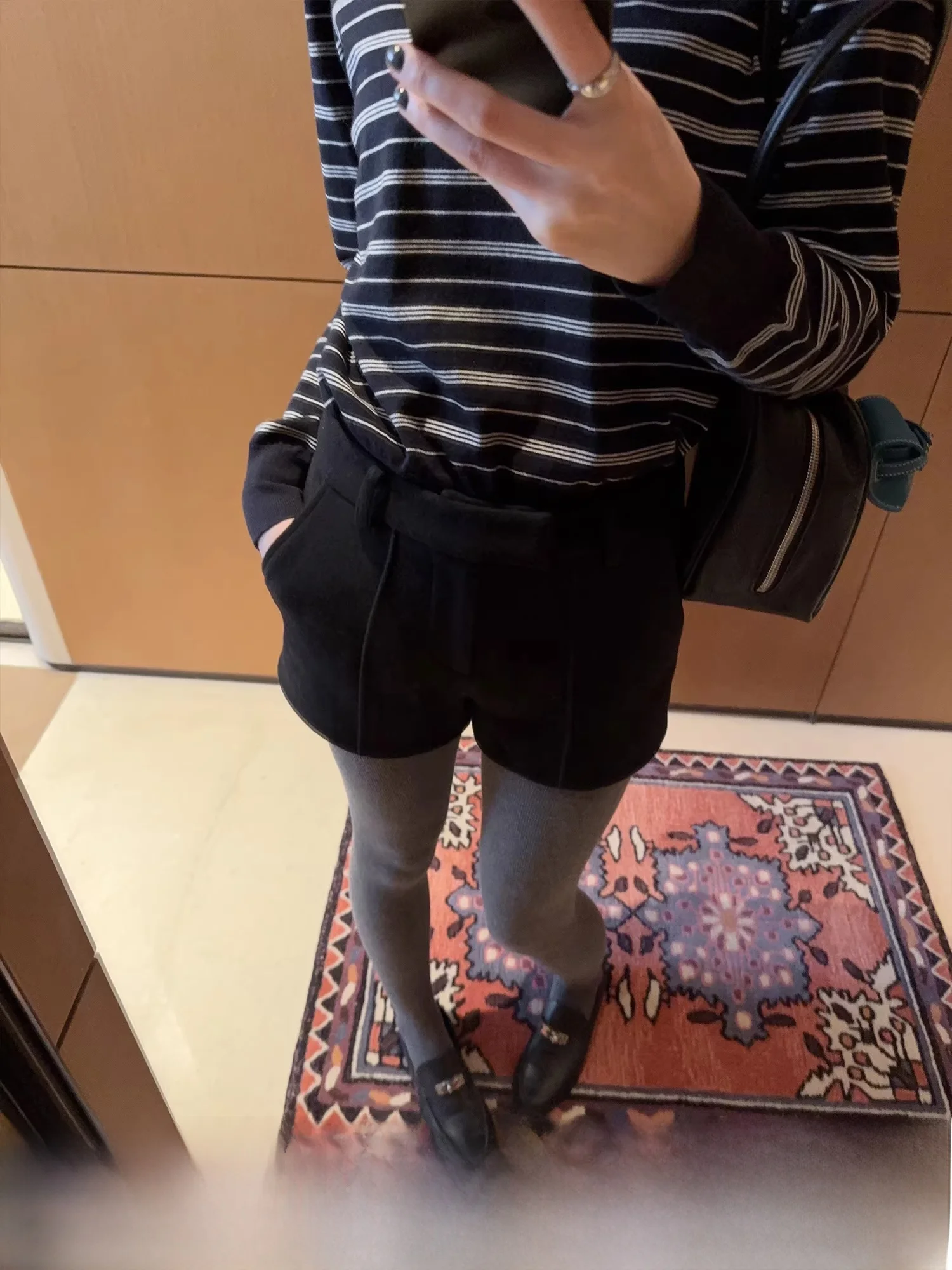 

High Waist Straight Leg Woolen orts Women's Faion Casual Pants Slimming Effect Bla Color Blo Ci Walk Warmth