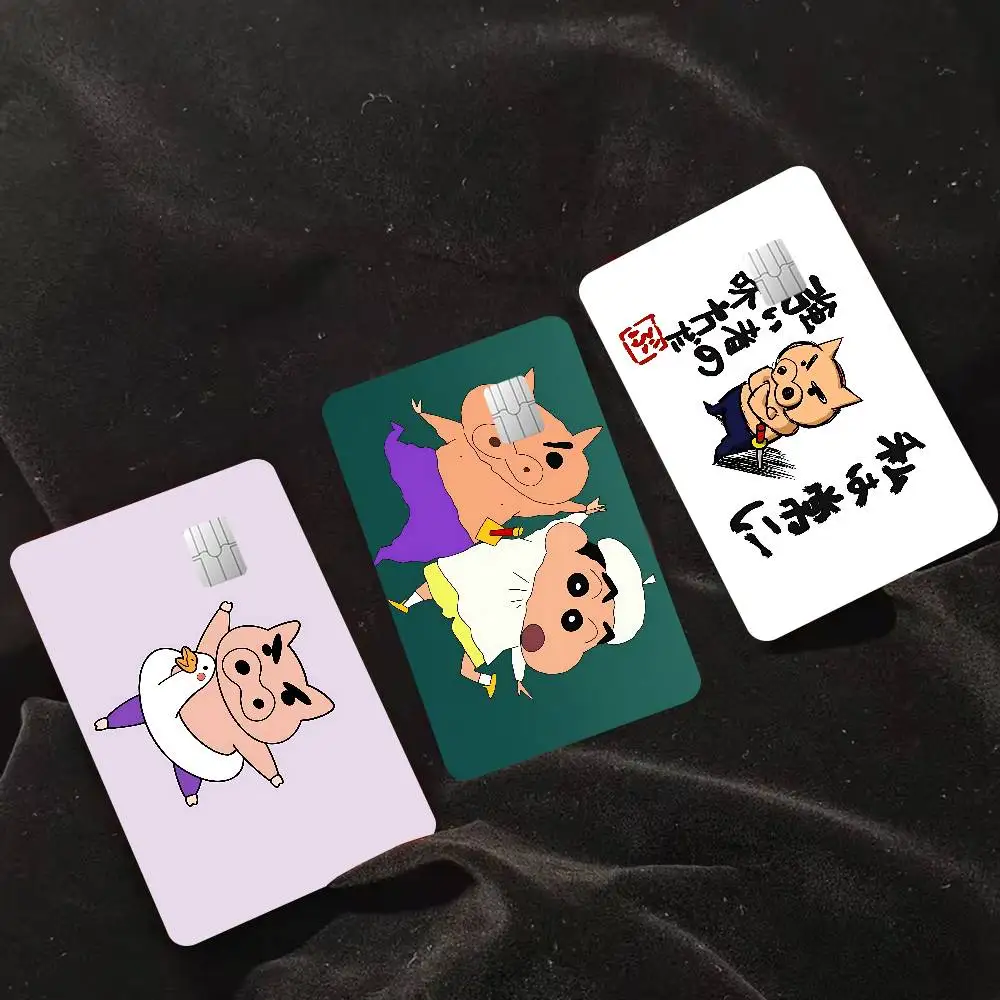 Buriburizaemon Cartoon Fashion Matte Gold Silver Black Matte Film Skin Sticker Tape For Bank Credit Debit Card