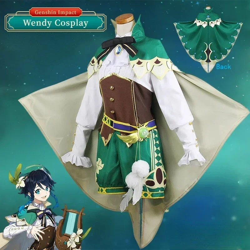 ゲンシン-女性のコスプレ衣装,ユニフォーム,アニメ,かつら,靴,チャイニーズスタイル,ゲーム,ウェンディ,m13