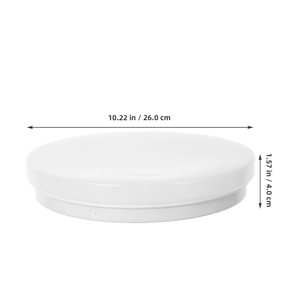 غطاء خفيف للسقف مستدير بديل أبيض شبه فلوش جبل غطاء مصباح لغرفة النوم شرفة رقيقة جدا قاعدة حديدية لوحة لينة